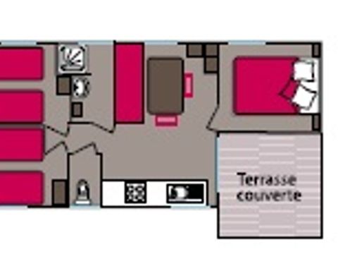 MOBILHOME 6 personnes - CONFORT