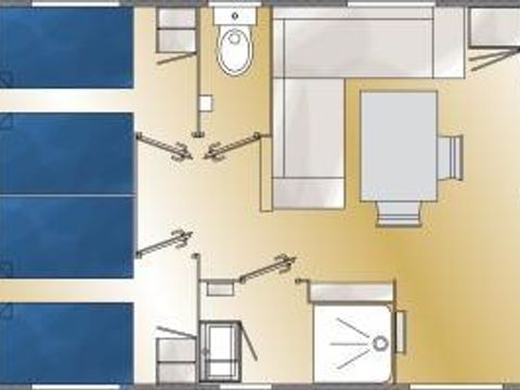 MOBILHOME 6 personnes - Confort 3 chambres 34m²