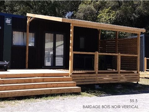 MOBILHOME 5 personnes - HomeFlower Premium 29m² (2 chambres) + Terrasse semi-couverte + TV + LV