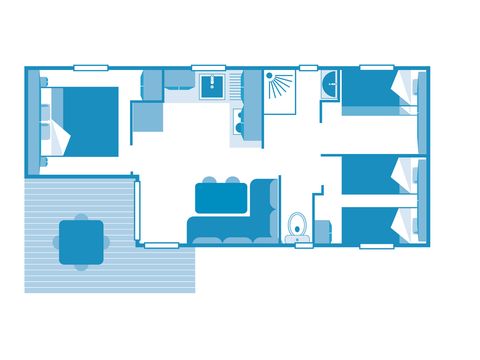 MOBILHOME 6 personnes - COTTAGE Ocean 6p 3ch ***