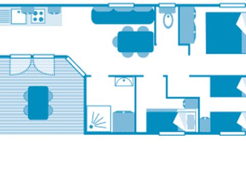 MOBILHOME 6 personnes - Cottage 6p 3ch ***