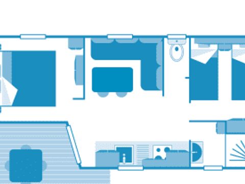 MOBILHOME 4 personnes - Cottage Pin 4p 2ch ***
