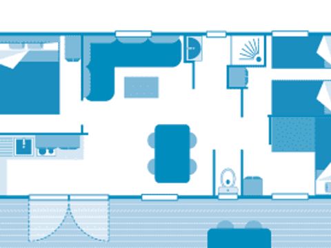 MOBILHOME 6 personnes - Cottage 6p 3ch ****
