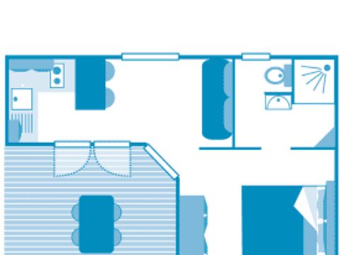 MOBILHOME 2 personnes - Cottage 2p 1ch **