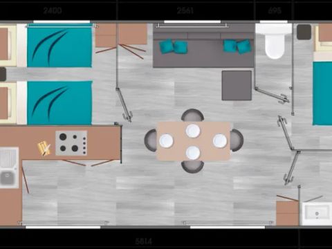 MOBILHOME 5 personnes - Confort  2 chambres 5 personnes