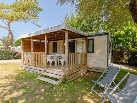 Mobilhome 4/6 personnes - GRAND - CONFORT - 2 chambres - 29 m² terrasse couverte - Lave-vaisselle
