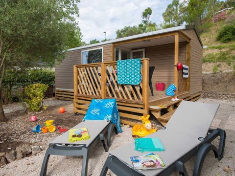 MOBILHOME 6 personnes - Comfort | 2 Ch. | 4/6 Pers. | Terrasse surélevée | Clim. | TV