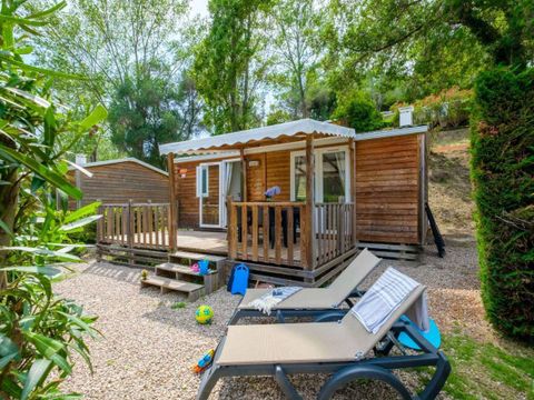 MOBILHOME 5 personnes - Comfort | 2 Ch. | 5 Pers. | Terrasse surélevée | Clim. | TV