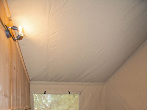 TENTE TOILE ET BOIS 5 personnes - Tente lodge premium avec sanitaires 5 personnes