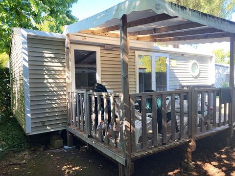 Mobilhome 4 personnes - Confort 26m² - 2 chambres - Terrasse semi couverte - Coté plage
