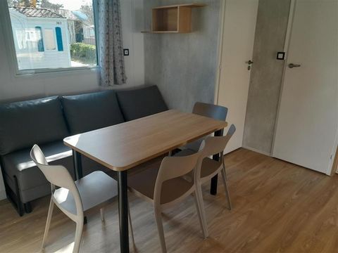 Mobilhome 6 personnes - Premium 32m² - 3 chambres - Terrasse semi-couverte - Clim+lave-vaisselle+draps+serviettes - Coté plage