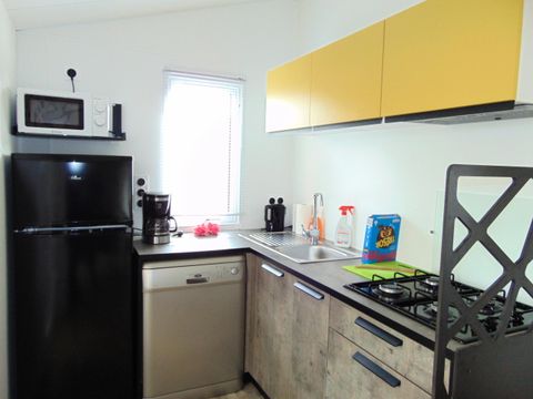 MOBILHOME 5 personnes - Bleu Lagon Duo Confort 3 Pièces 5 Personnes Climatisé + TV