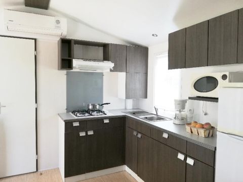 Mobilhome 6 personnes - Le Sable d'Or Authentique 4 Pièces 6 Personnes Climatisé
