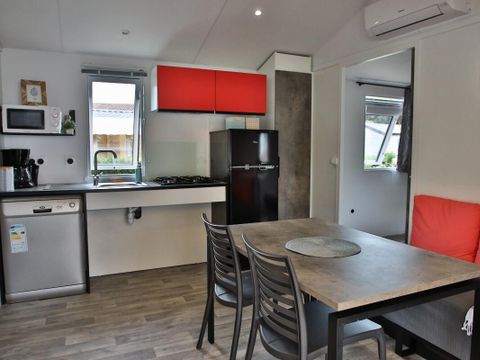 MOBILHOME 4 personnes - Bleu Lagon Duo Authentique PMR 3 Pièces 4 Personnes + TV