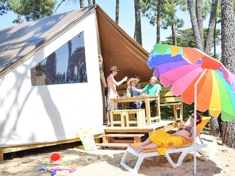 Tente en toile et en bois 4 personnes - Le grand voile