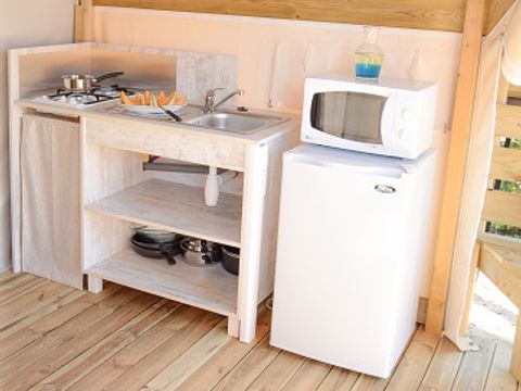Tente en toile et en bois 4 personnes - Le grand voile