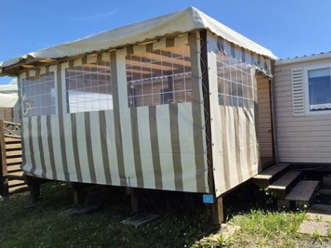 MOBILHOME 4 personnes - Mobil Home Aqua 2 ch 4 pers Terrasse Semi-Couverte TV