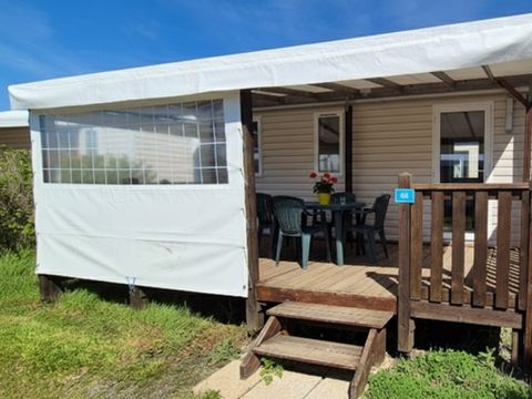 MOBILHOME 6 personnes - Mobil Home Aqua 3 ch 6 pers Terrasse Semi-Couverte TV