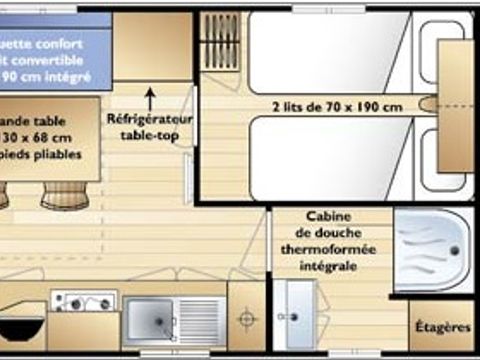 MOBILHOME 6 personnes - FAMILLE +