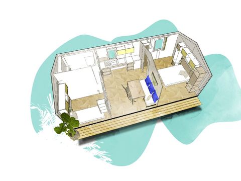 MOBILHOME 4 personnes - CONFORT PMR climatisé