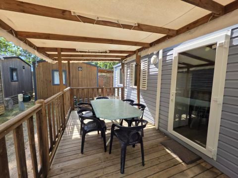 MOBILHOME 6 personnes - Mobil-home | Comfort | 3 Ch. | 6 Pers. | Terrasse surélevée | Clim. | TV