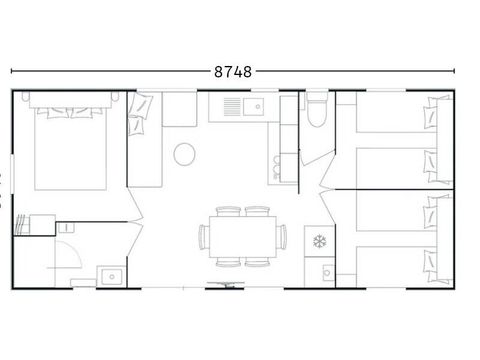 MOBILHOME 6 personnes - Mobil-home | Premium | 3 Ch. | 6 Pers. | Terrasse Lounge | Clim.