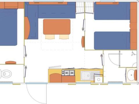 MOBILHOME 6 personnes - O'hara 724 (4/6 couchages)