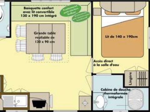 MOBILHOME 6 personnes - Classique 3 chambres Samedi