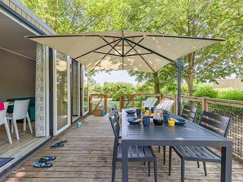 BUNGALOW 4 personnes - Mobil-home | Comfort | 2 Ch. | 4 Pers. | Terrasse surélevée non couverte