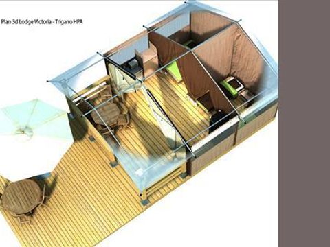 BUNGALOW TOILÉ 5 personnes - CANADA (SANS SANITAIRES)