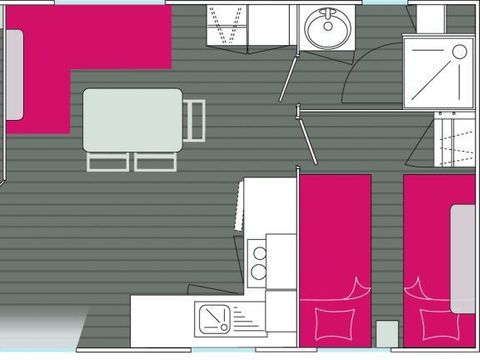 MOBILHOME 4 personnes - Confort  27 m²