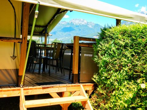 Tente en toile et en bois 5 personnes - LODGE SAFARI Sans sanitaires