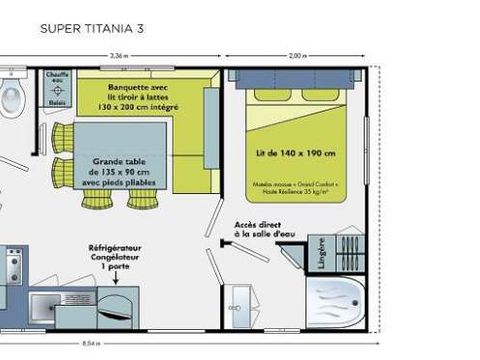 MOBILHOME 6 personnes - TITANIA