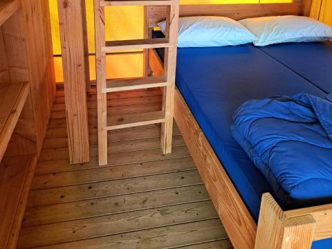 Tente en toile et en bois 5 personnes - Eco Lodge | 2 Ch. | 4/5 Pers. | Terrasse simple