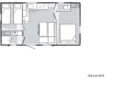 MOBILHOME 4 personnes - Flamant - 2 chambres