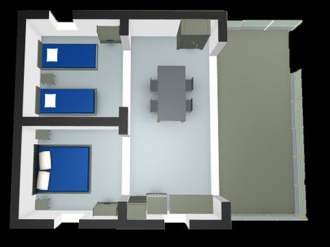 BUNGALOW TOILÉ 4 personnes - Lodge Victoria Confort + Sans sanitaire