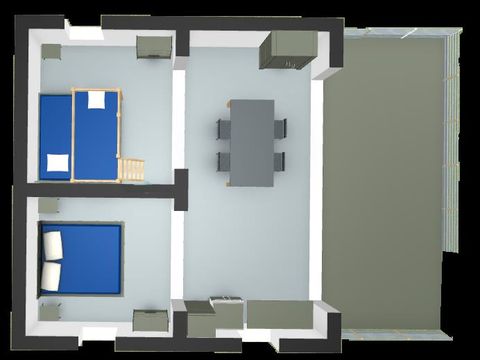 BUNGALOW TOILÉ 5 personnes - Freeflower Confort sans sanitaires 40m²