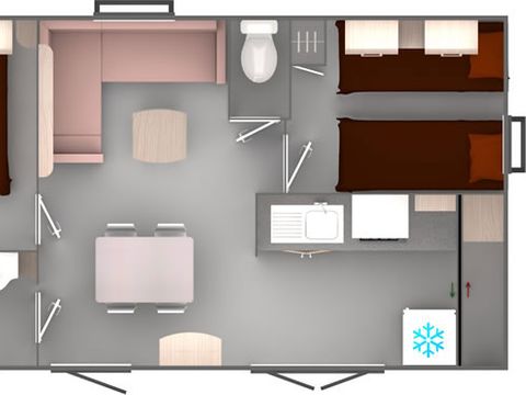MOBILHOME 5 personnes - Confort 29 m² 2 chambres