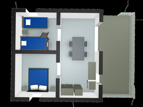 BUNGALOW TOILÉ 5 personnes - Funflower Standard 23m² sans sanitaires