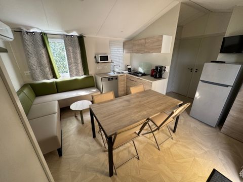 MOBILHOME 8 personnes - Mobil-home Premium Tribu 40m² (8p-4ch), Clim, TV, lave-vaisselle, plancha, Nespresso