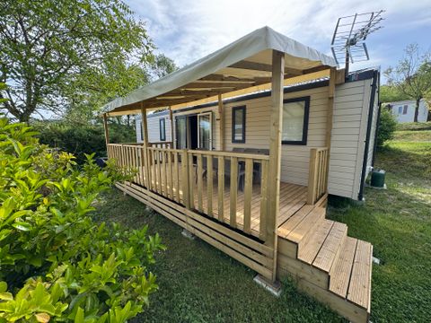 MOBILHOME 8 personnes - Mobil-home Premium Tribu 40m² (8p-4ch), Clim, TV, lave-vaisselle, plancha, Nespresso