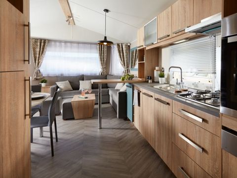 MOBILHOME 4 personnes - Mobil-home Luxe 40m² (4p-2ch), Clim, Tv, Lv, lit 160,volets roulants, plancha, Nespresso