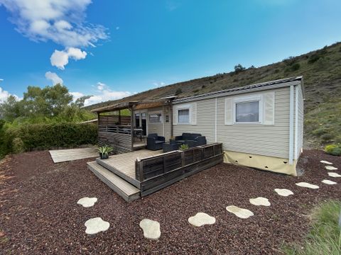 MOBILHOME 4 personnes - Mobil-home Luxe 40m² (4p-2ch), Clim, Tv, Lv, lit 160,volets roulants, plancha, Nespresso