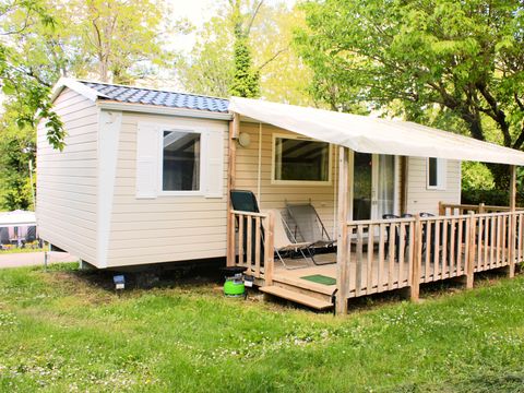 MOBILHOME 6 personnes - Confort 6p (35m²) avec terrasse couverte, climatisé
