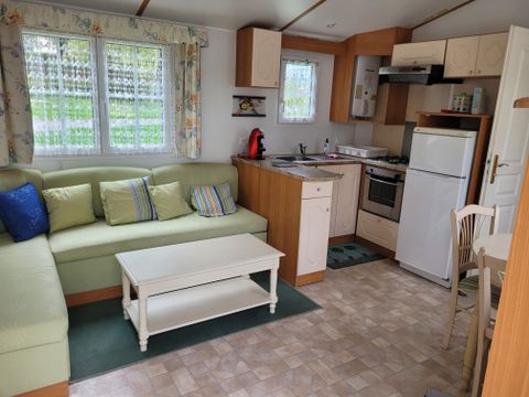 MOBILHOME 4 personnes - Confort Supérieur 4p (32m²) avec terrasse couverte, 2 chambres, climatisé