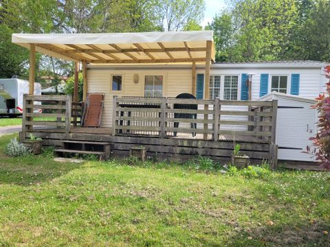 MOBILHOME 4 personnes - Confort Supérieur 4p (32m²) avec terrasse couverte, 2 chambres, climatisé