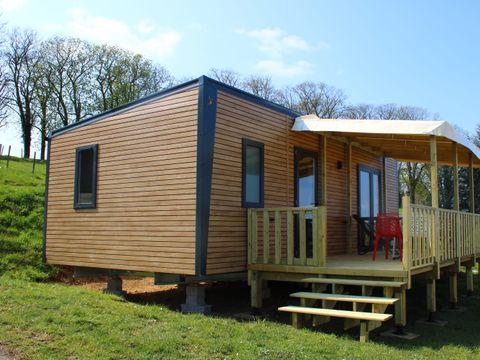 MOBILHOME 4 personnes - Mobil-home PREMIUM 4p (33m²) , 2 chbres, clim, TV, Lave-vaisselle, terrasse, lit Queen Size