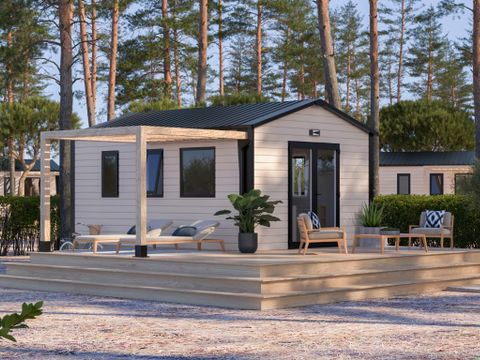MOBILHOME 2 personnes - Mobil-home PREMIUM 2p (20m²) , 1 chbre, climatisation, TV, Terrasse, lit queen size