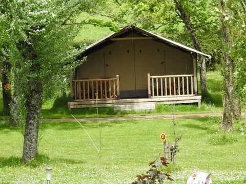 Tente en toile et en bois 5 personnes - Tente Safari - KENYA 30m² - 2 chambres - Sans sanitaires