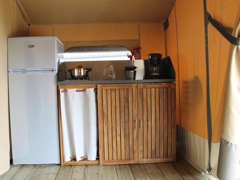 Tente en toile et en bois 5 personnes - Tente Safari - KENYA 30m² - 2 chambres - Sans sanitaires